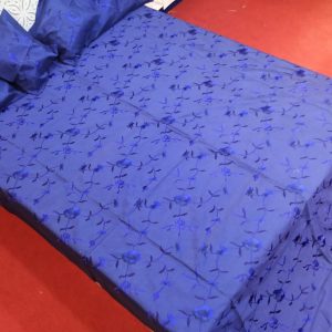 Royal Blue Silk Bed Cover
