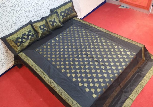 Black Silk Bed Cover