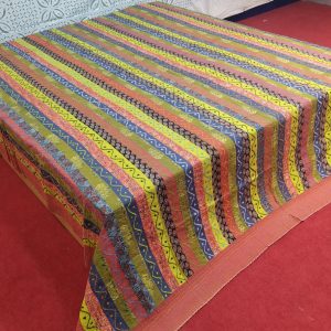 Multiple Color With Hand Embroidery Bed Cover With Border