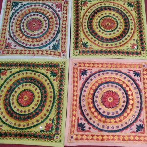 CTC PAkka Mandala Mirror Work Cotton Cushion Cover